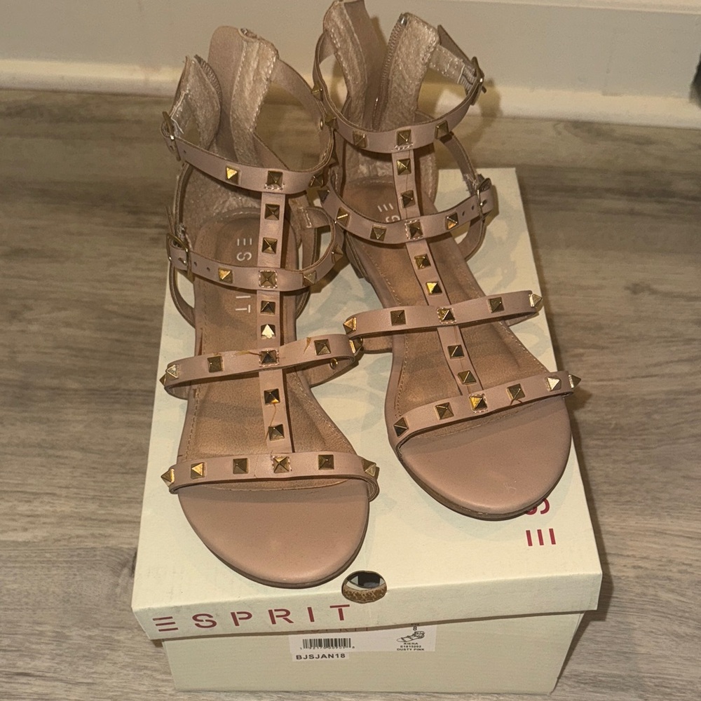 Esprit Women's Beige Studded Sandals